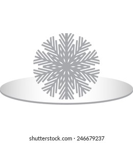 Snow flak vector icon 
