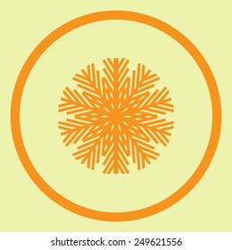 Snow flak vector icon 