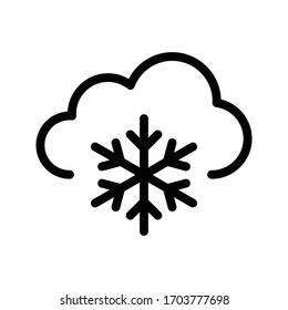 snow flak vector thin line icon 