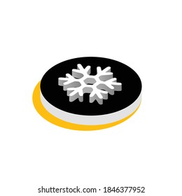 Snow Flake 3d isometric icon vector illustration