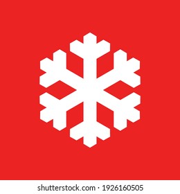 Snow flake and background as icon