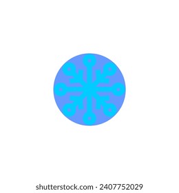 snow flake with circle background background