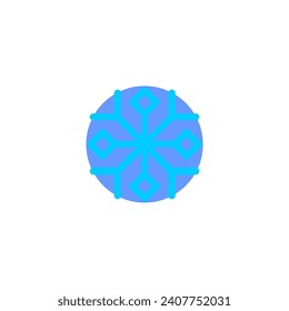 snow flake with circle background background