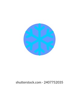 snow flake with circle background background