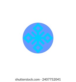 snow flake with circle background background