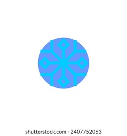 snow flake with circle background background