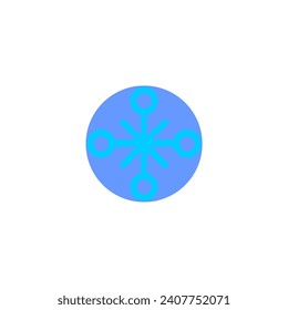 snow flake with circle background background