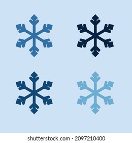 Snow Flake with Colors Vector Design