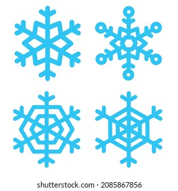 Snow Flake Crystal Clip Art Various Stock Vector (Royalty Free ...