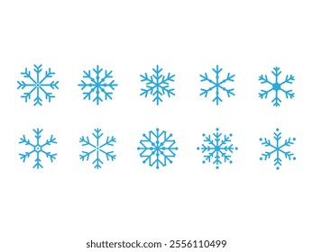 Snow Flake Design Element Set