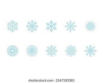 Snow Flake Design Element Set