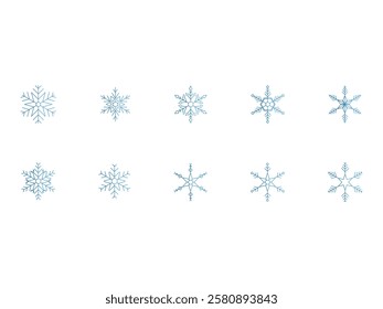 Snow Flake Design Element Set