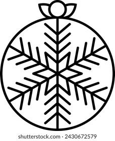 Snow Flake Ellipse for Christmas and New Years Ornament