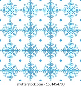 Snow flake falling winter pattern