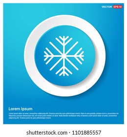 Snow Flake Icon Abstract Blue Web Sticker Button