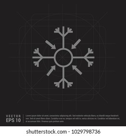 Snow Flake Icon - Black Creative Background