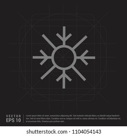 Snow Flake Icon - Black Creative Background