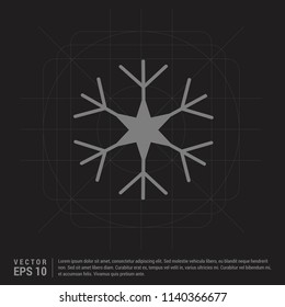 Snow Flake Icon - Black Creative Background - Free vector icon