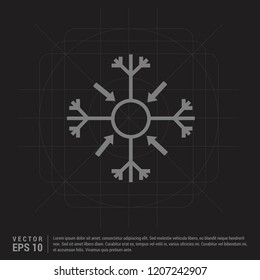 Snow Flake Icon - Black Creative Background - Free vector icon