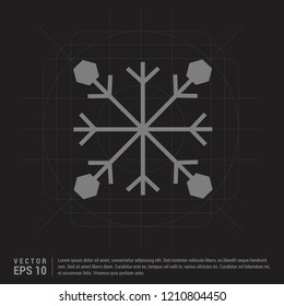 Snow Flake Icon - Black Creative Background - Free vector icon