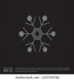 Snow Flake Icon - Black Creative Background - Free vector icon