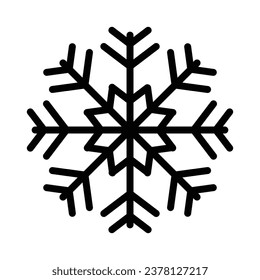 Diseño de icono de copo de nieve, diseño de ilustración
