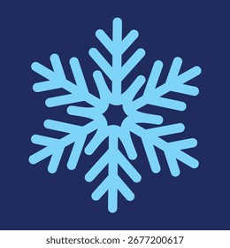 Snow Flake Icon Element. Blue snowflakes in simple vector line art style fall gracefully on a white background. Snowflakes template. Snowflakes Christmas design vector. Snow winter. Vector snowflakes.
