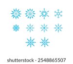 Snow Flake Icon Element Set 