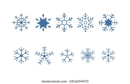 Snow Flake Icon Element Set