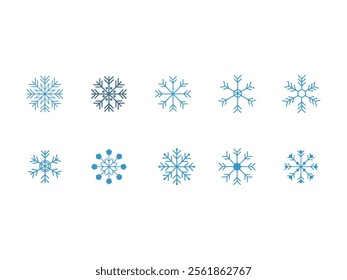 Snow Flake Icon Element Set