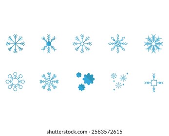 Snow Flake Icon Element Set