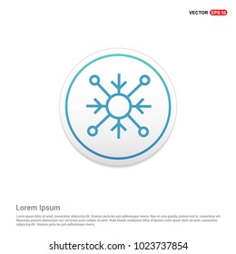 Snow Flake Icon Hexa White Background icon template