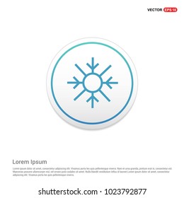 Snow Flake Icon Hexa White Background icon template