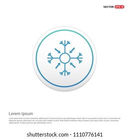 Snow Flake Icon Hexa White Background icon template - Free vector icon