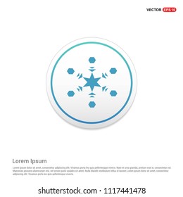 Snow Flake Icon Hexa White Background icon template - Free vector icon