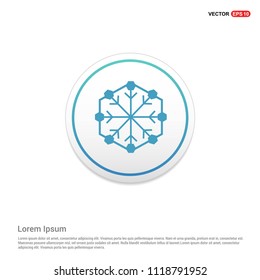 Snow Flake Icon Hexa White Background icon template - Free vector icon