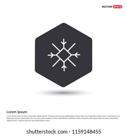 Snow Flake Icon Hexa White Background icon template - Free vector icon
