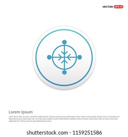 Snow Flake Icon Hexa White Background icon template - Free vector icon