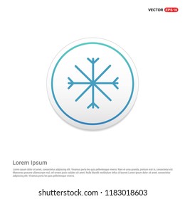 Snow Flake Icon Hexa White Background icon template - Free vector icon