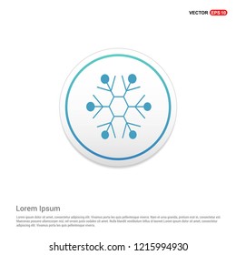 Snow Flake Icon Hexa White Background icon template