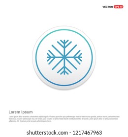Snow Flake Icon Hexa White Background icon template - Free vector icon