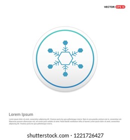Snow Flake Icon Hexa White Background icon template - Free vector icon