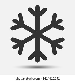 Snow flake icon isolated on white background. Vector illustration. Eps 10.