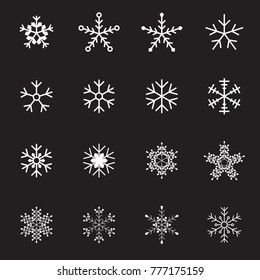 snow flake icon set