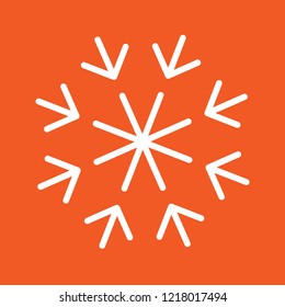 Snow flake icon, stock vector illustration, EPS10.
