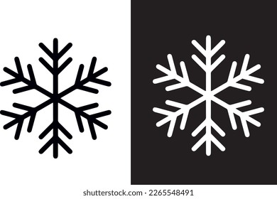 Diseño vectorial del icono de la nieve Flake