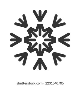 Snow flake icon, Vector graphics