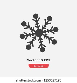 Snow flake icon vector. Snow flake symbol. Linear style sign for mobile concept and web design. Snow flake symbol illustration. Pixel vector graphics - Vector.