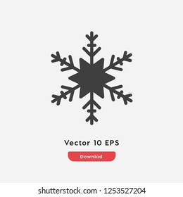 Snow flake icon vector. Snow flake symbol. Linear style sign for mobile concept and web design. Snow flake symbol illustration. Pixel vector graphics - Vector.