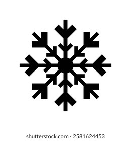 snow flake icon vector template illustration design